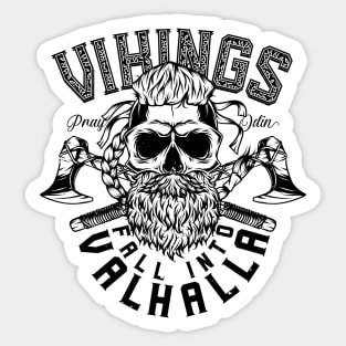 Vikings Fall Into Valhalla Sticker